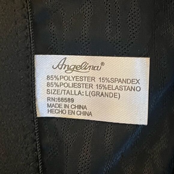 New with Tags Angelina Black Briefs with Lace Trim Size Large - Picture 4 of 6